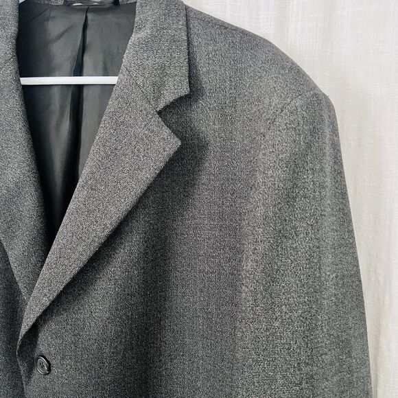 Fenzia Gray 100% Italian Worsted Wool Euromoda 3 Button Blazer Sport Coat - 44S - Picture 6 of 10
